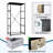 4 Drawer Dresser for Bedroom, Narrow Chest of Drawers, Wooden Top and Study Iron Frame 18"x37.5"-(WxH)