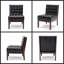 Élégante chaise d'appoint rembourrée avec coutures gaufrées-1798865641