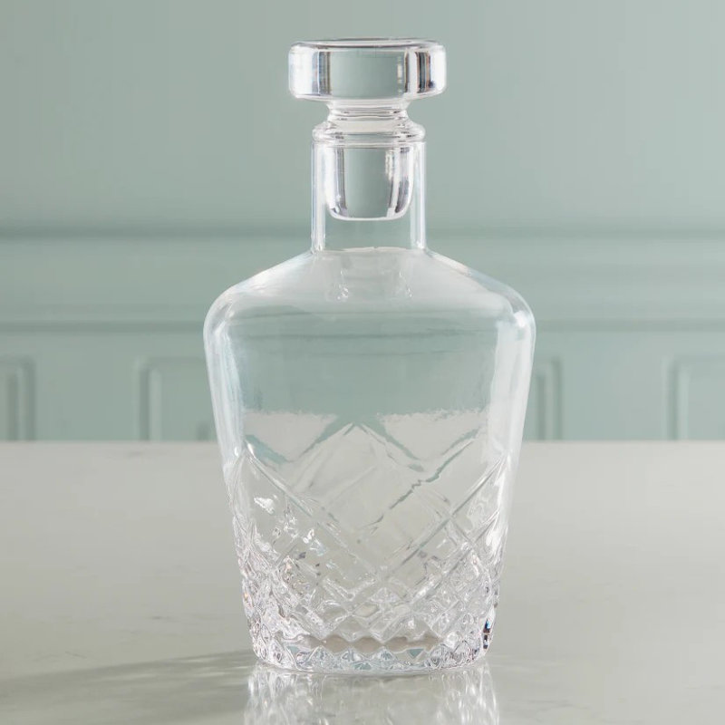 Lattice Etched Whiskey Decanter