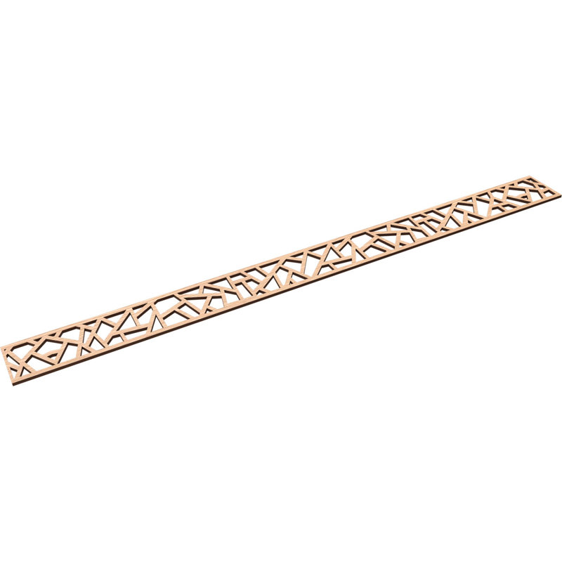 Moulure en bois Harrisburg, Chêne rouge, H 4 po x l 46,375 po x P 0,25 po