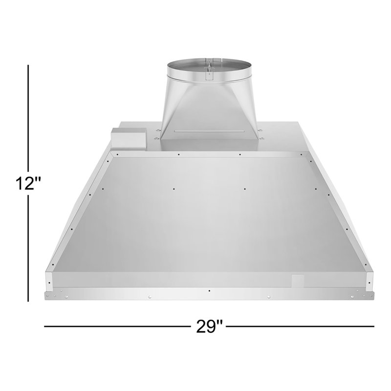 29" GE Smart Appliances 610 CFM Convertible Insert Range Hood in Stainless Steel with Night light Wi-Fi Remote Control Included
