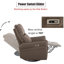 Fauteuil pivotant 270 Power, lignes douces - berçant brun, --1836186127