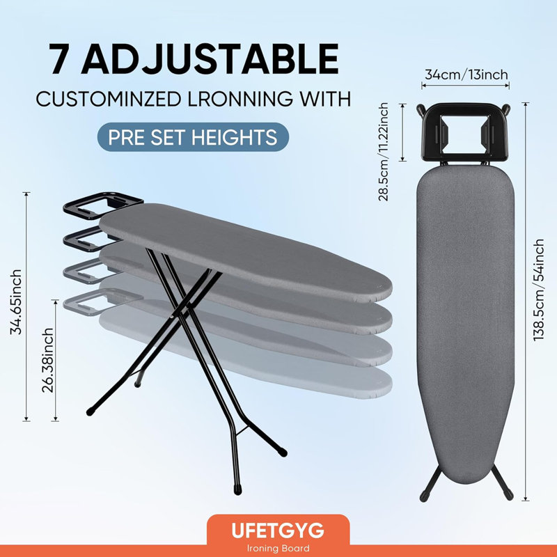 Classic Ironing Board 43" X 13" W/with Iron Rest