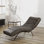 Texas Chaise Lounge in Aniline-Leather with Adjustable Backrest