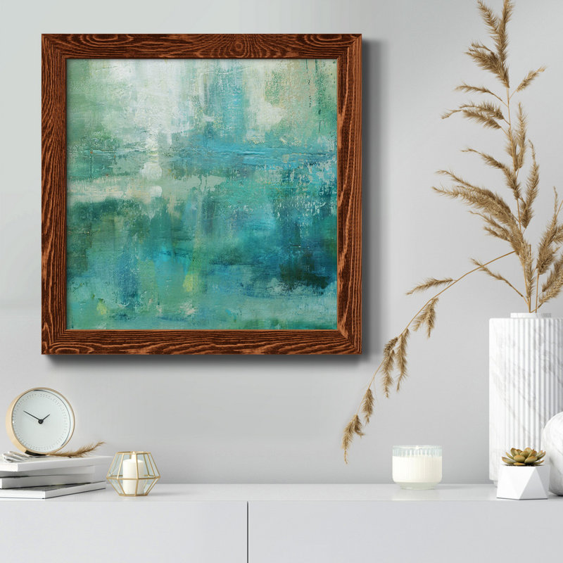 " Around The Mountain I ", Maple Framed, 34.5" H x 34.5" W x 1" D