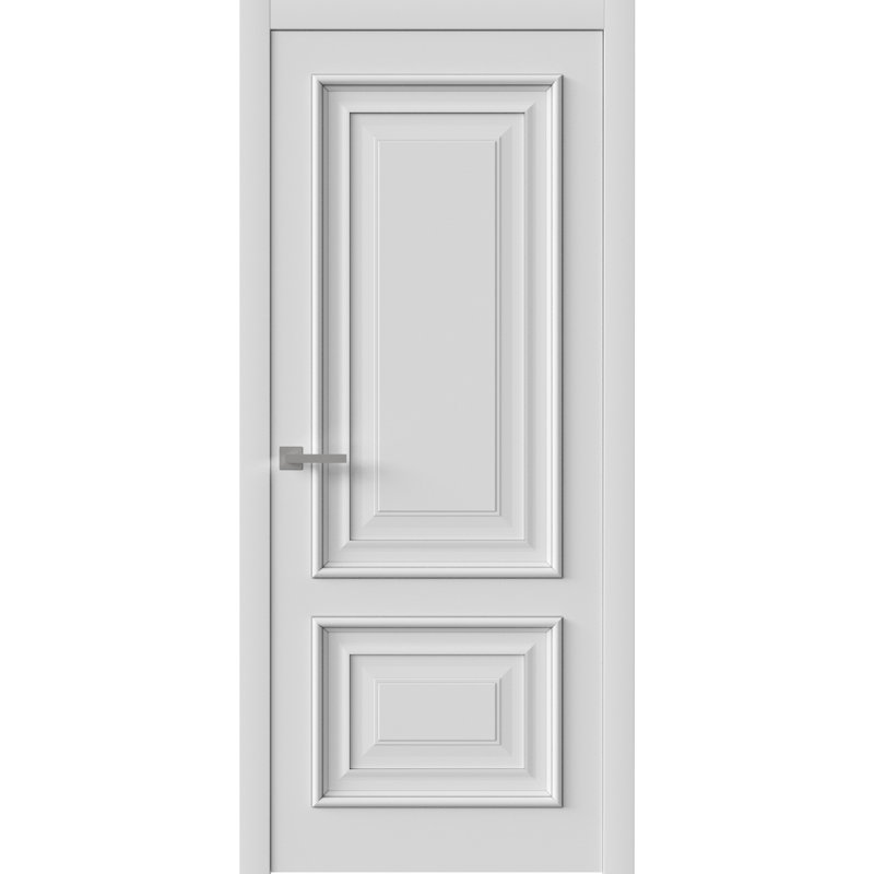 Porte intérieure | Émail blanc IMPERial 1822 | Poignée simple à panneau régulier | Portes de salle de bain et de chambre à coucher