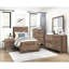 Lit simple de style rustique brun en bois, avec tête de lit et rails, sommier tapissier requis-1082170213-1082170210