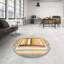Tapis gris clair/beige unaire contemporaine-1102829052