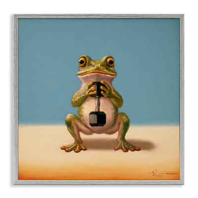 «Frog Lifting Weights», estampe numérique, conception de Lucia Heffernan