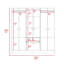 Armoire rectangulaire 1 tiroir 6 portes