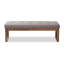 Banc rembourré en bois brun noyer Veronica-69474416