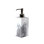 Mike + Ally Luxury Lave White Silver Enamel Refillable Lotion & Liquid Soap Dispenser