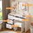 Dressing Table With Stool - 5 Shelves And 4 Drawers, Touch Screen Vanity Mirror With 3-Color Dimmable Light-179214350