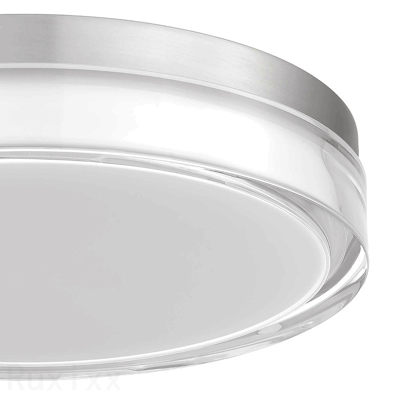 12-Inch Chrome Inegrated Led Flush Mount, 2.5" H x 12" W x 12" D, Chrome