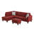 Tijay Upholstered L-Shaped Sectional with Ottoman Left Hand Facing-97015798