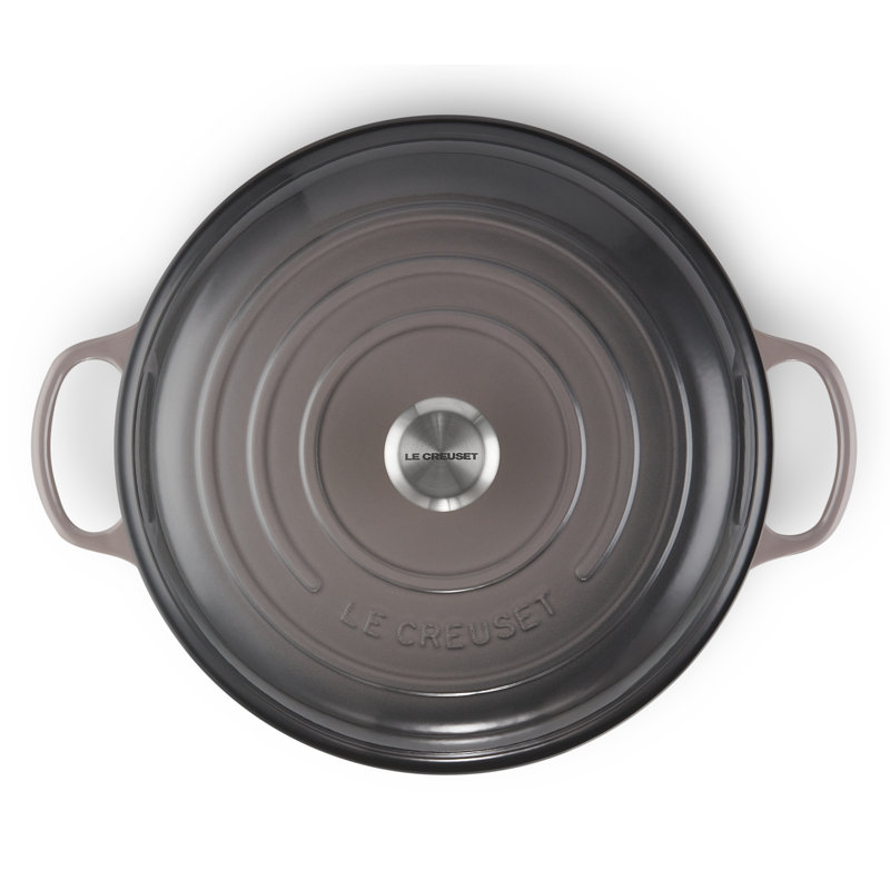Le Creuset Signature Enameled Cast Iron Braiser with Lid, 5 quarts, Oyster