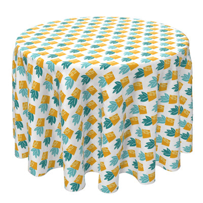 Round Tablecloth, 100% Cotton, 60 Round", Trendy Succulents