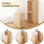 Bureau pliable et extensible avec rangement et roulettes universelles, idéal pour les appartements et les résidences étudiantes. Étagère à quatre niveaux, poignées latérales, fermeture magnétique, grand espace de rangement, rotation à 360°.