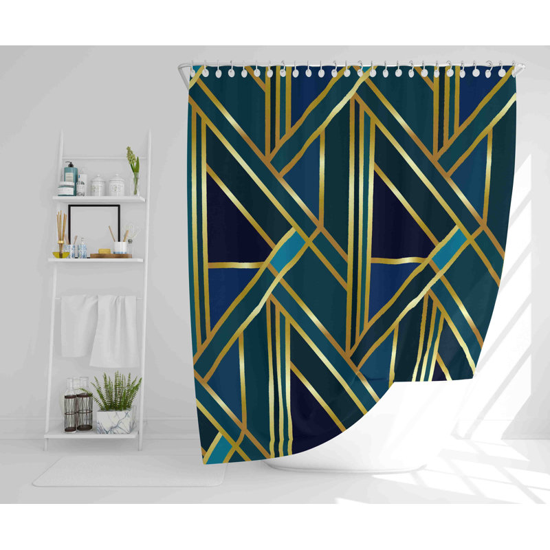 Kenyatta 2 Piece Polyester Shower Curtain Set, 168cm H x 168cm W