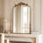 Gold Vintage Wall Mirror, 19 x 31" Antique Baroque Ornate Frame, Arched Decorative Brass Mirror for Bathroom Vanity, Fireplace Mantle, Living Room & Entryway, Victorian Style Home Decor-1342379567