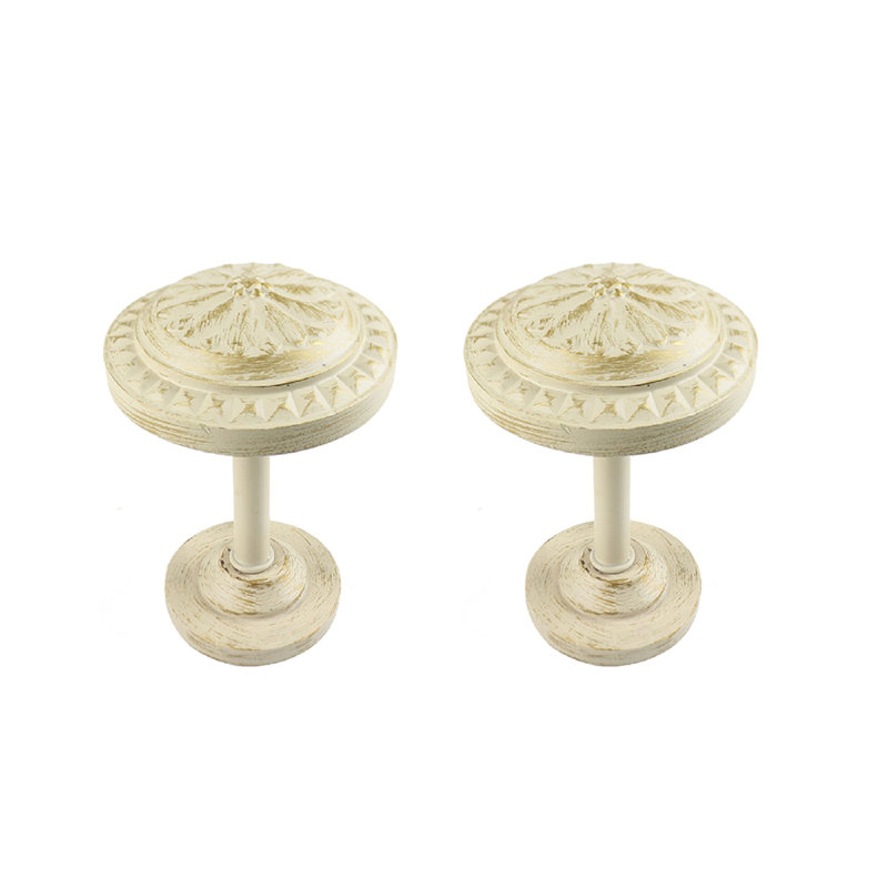 Retenue de rideau Cleek Medallion, Blanc doré de France