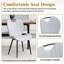 Ensemble de chaises de salle à manger modernes (4 pièces), chaises rembourrées en cuir de polyuréthane avec structure et pieds en métal, chaises de cuisine confortables à haut dossier.-860395773