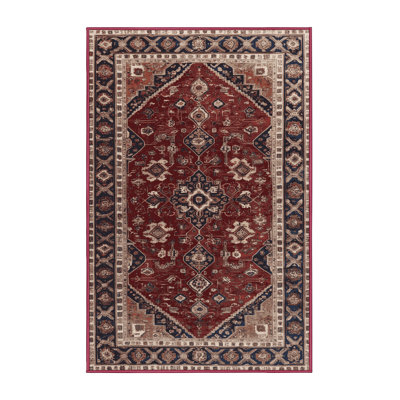 Machine Washable Persian Brown Area Rug