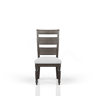 Ensemble de 2 chaises d'appoint rembourrées à dossier en échelle