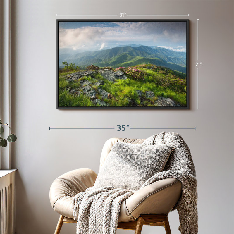 Nature "Art mural majestueux Blue Ridge Mountains", H 21 po x l 31 po