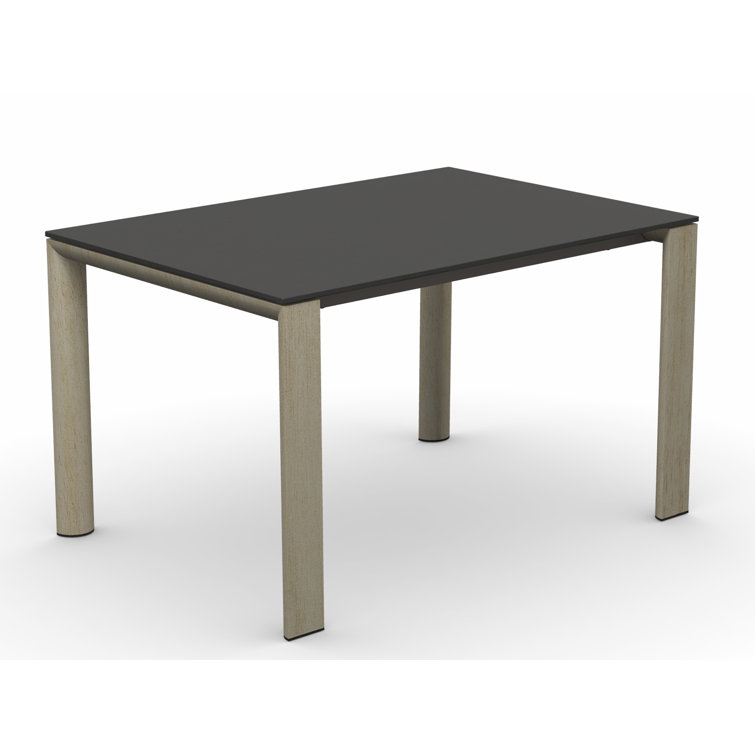 Dorian Extending Table with Wooden Legs and Ceramic Top