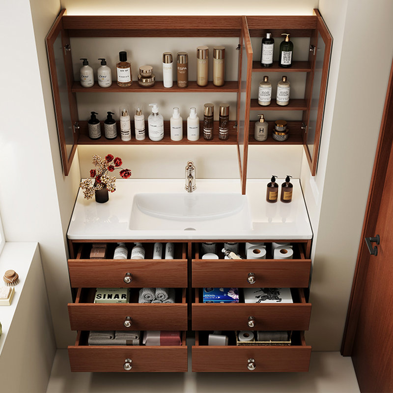 French style retro vanitie bathroom cabinet, 23.6" H x 51.2" W x 19.7" D