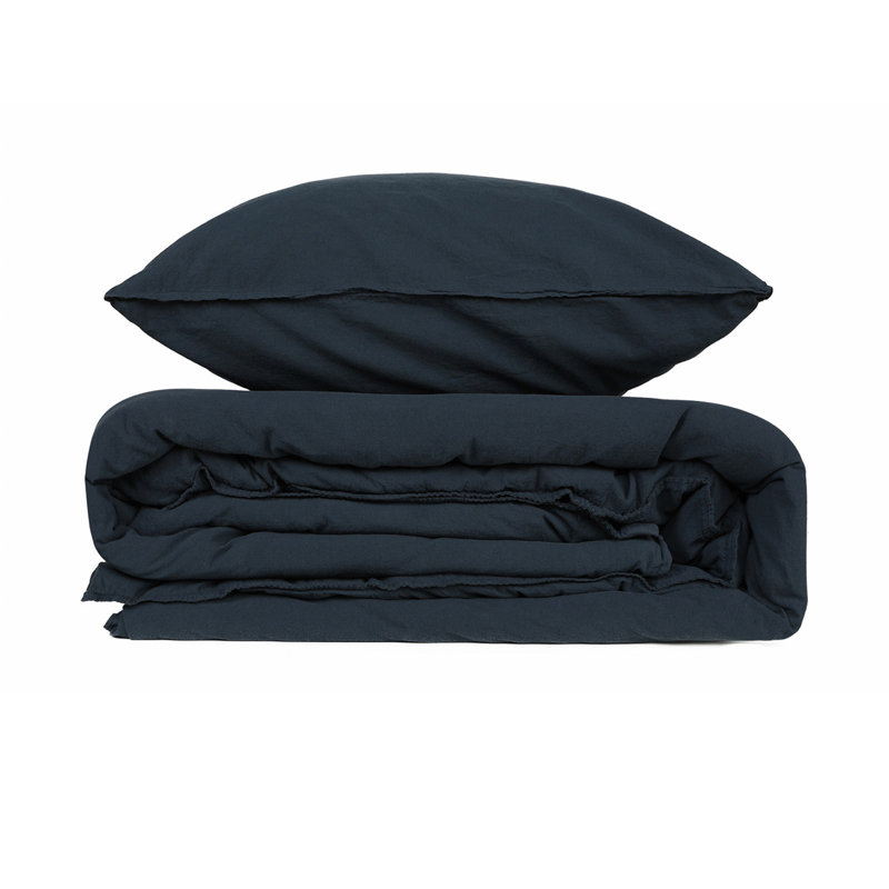 Snavely Solid Colour Duvet Cover Set with Pillowcases Included, 140 x 200cm Duvet Cover + 1 Pillowcase (60 x 60), Violet