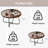 Nesting Coffee Table Set Of 2, 20"+28" Round Coffee Table, Modern Side Table Sofa Table With Fluted Design, Centre Table For Living Room Reception Room