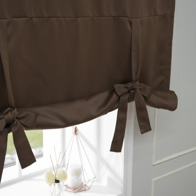 Room Darkening Tie-Up Window Shade