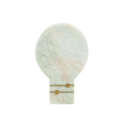  Brass Inlay Spoon Rest Green Lady Onyx Marble & Brass