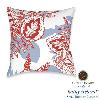 kathy ireland HOME Palm Scarlett 18" x 18" Decorative Pillow