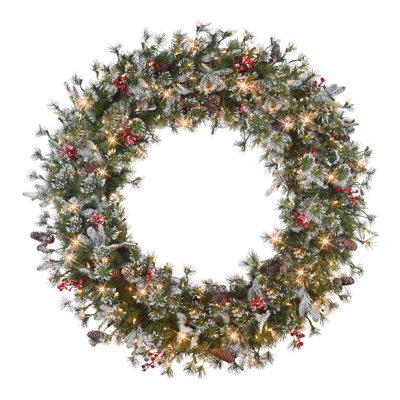 Faux Lighted Pine 48'' Wreath
