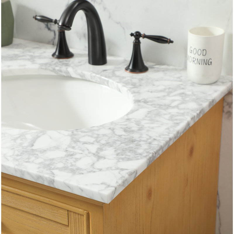 Ensemble de meuble-lavabo double 60 po Hermes, Bois naturel
