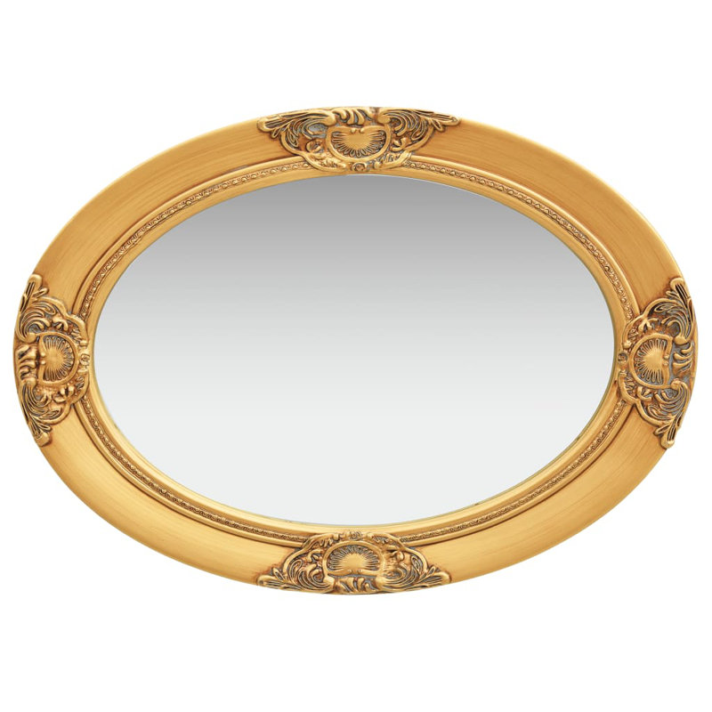 Cann Wood Oval Wall Mirror, Gold, 70cm H x 50cm W