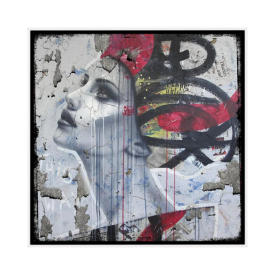 «Red Love», reproduction d'art sur toile encadrée
