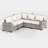 5-Person All-Weather PE Wicker Outdoor Sectional Sofa Set With Cushions And Wide Armrests-1938699297