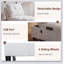 Canapé-lit une place avec revêtement en tissu doux effet peluche, port USB intégré, poche latérale et dossier réglable pour les petits espaces.