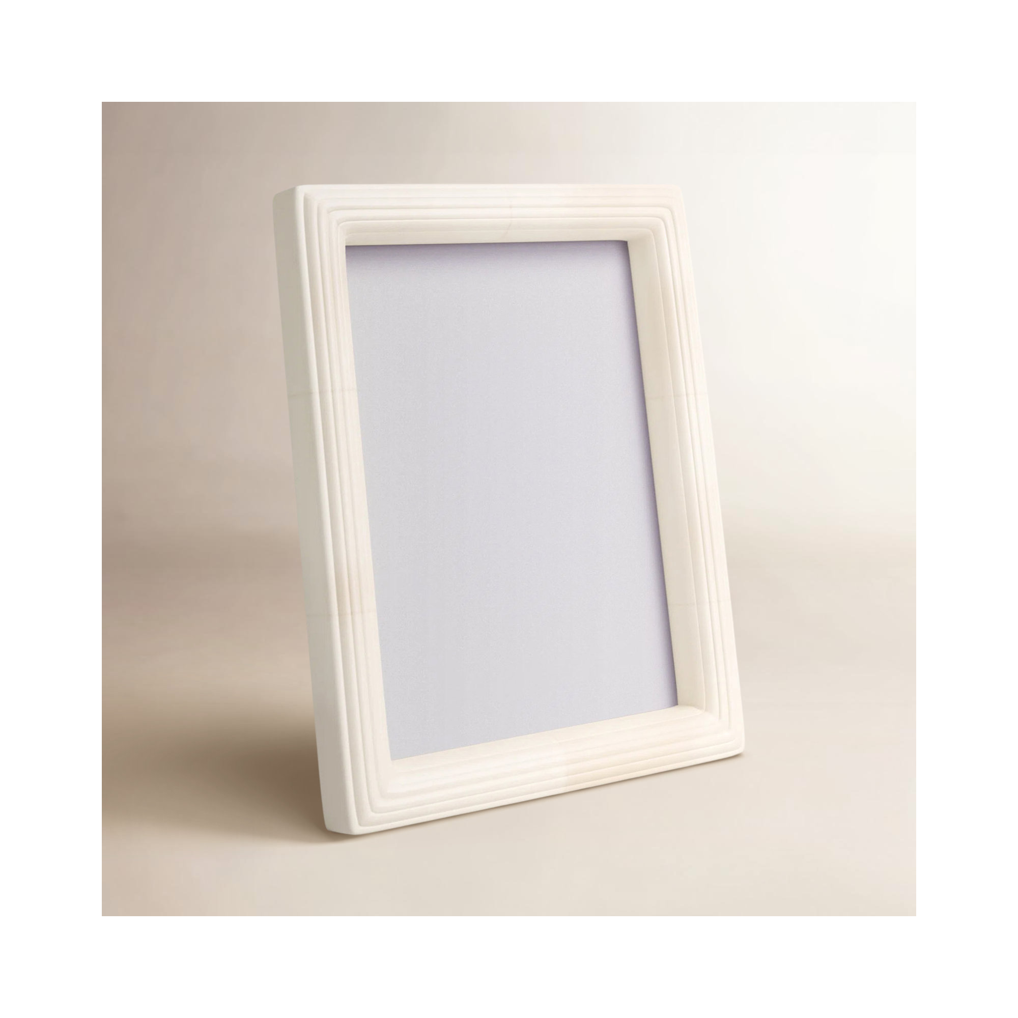 Zuriah Bone Matte Picture Frame, 4" x 6", White