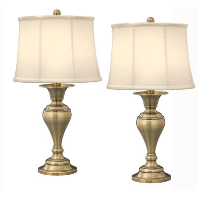 Lampe de table en laiton antique satiné 29 po Dover