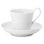 Royal Copenhagen White Fluted Half Lace High Handle Teacup & Saucer