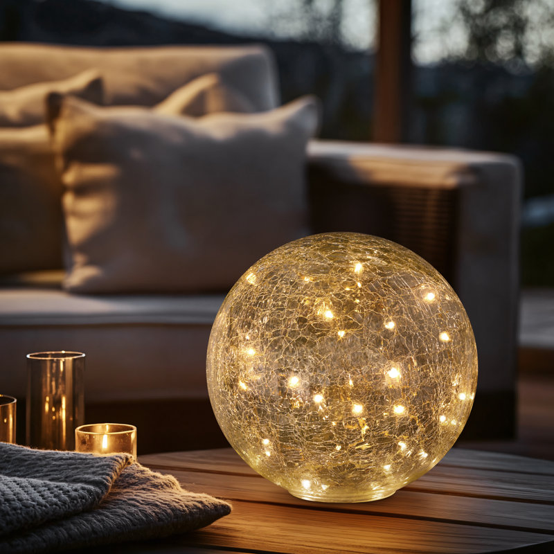 Lampe globe en verre Kingsbridge, H 6 po x l 6 po x P 6 po