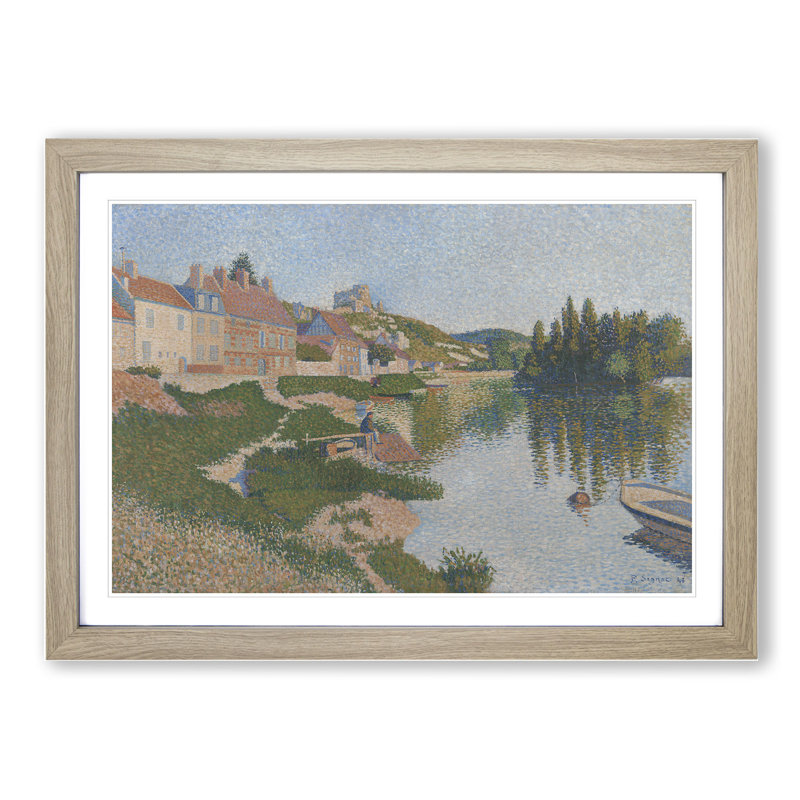 Les Andelys by Paul Signac - Picture Frame Painting, Oak Framed, 36cm H x 48cm W x 2cm D