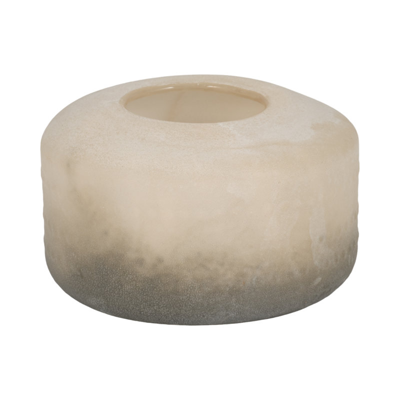 Elegance Textured 2-tone Glass Vase, Serenity, Ombre, 6" H x 7" W x 7" D