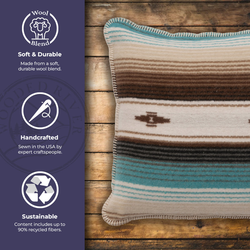 Wooded River Zarape - Coussin décoratif - 20 x 20