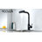Pull Down Single Handle Kitchen Faucet With Deck Plate 4 Spray Function-98600395
